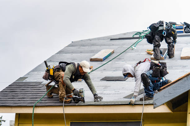 Professional Gutter Installation technician working in Aspinwall, IA